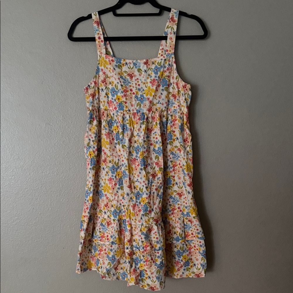 Old Navy Floral Cotton Sundress in White, Blue, Yellow, Pink